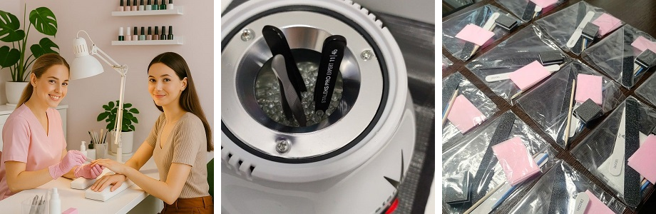 Manicure tool disinfection and sterilization
